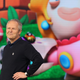 Ubisoft's CEO stands on stage at E3 2017 to reveal Mario + Rabbids.